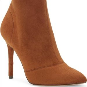 Tobacco Brown Stiletto Suede Fall Ankle Boot 11M